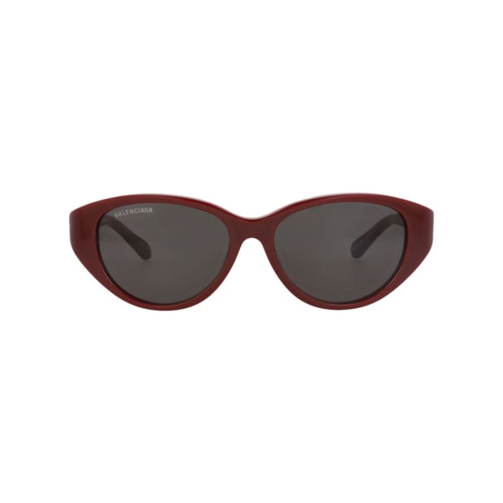 Balenciaga Round-Frame Acetate Sunglasses Red Womens